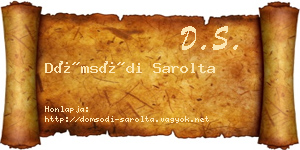Dömsödi Sarolta névjegykártya